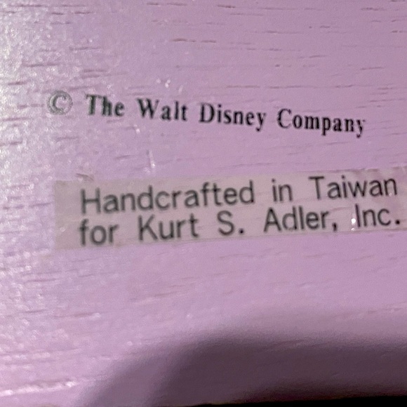 DISNEY’S BEAUTY & THE BEAST VTG 90s KURT ALDER HANDCRAFTED WOODEN XMAS ORNAMENT - Picture 10 of 11